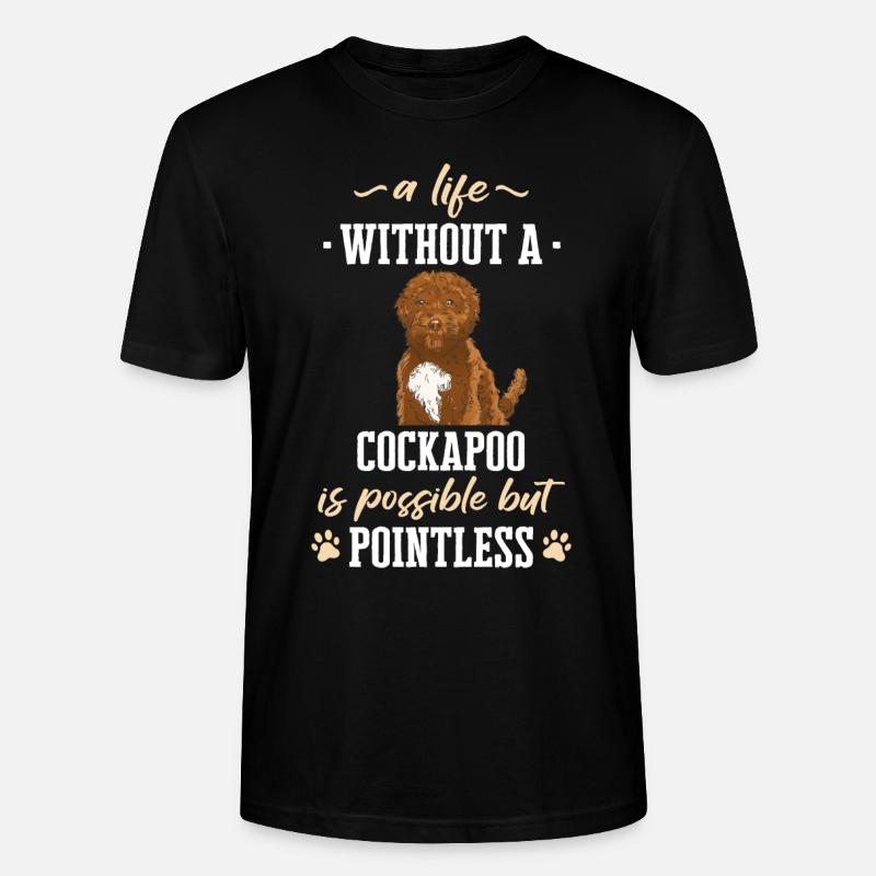 Cockapoo Hund - Stanley/Stella Unisex Bio-T-Shirt CRAFTER - Schwarz
