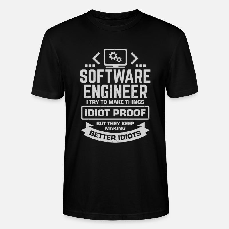Softwareingenieur Softwareentwickler Geschenk - Stanley/Stella Unisex Bio-T-Shirt CRAFTER - Schwarz