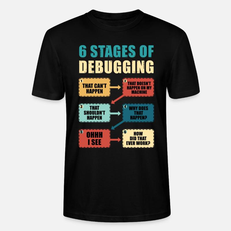 Programmieren Debugging Lustiges Programmierergeschenk - Stanley/Stella Unisex Bio-T-Shirt CRAFTER - Schwarz