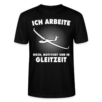Segelflieger Segelflugzeug Segelfliegen - Stanley/Stella Unisex Bio-T-Shirt CRAFTER - Schwarz - Vorne - Alina (178cm) & Michal (187cm)