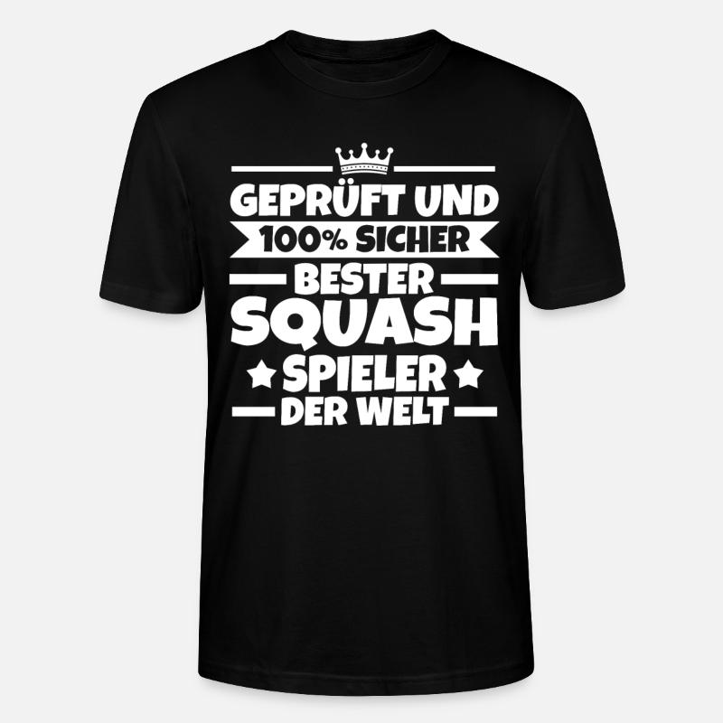 Bester Squashspieler Squash - Stanley/Stella Unisex Bio-T-Shirt CRAFTER - Schwarz