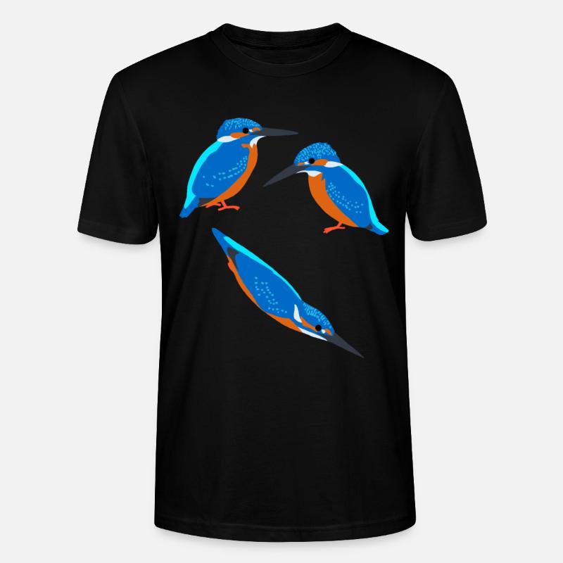 Vögel Eisvogel - Stanley/Stella Unisex Bio-T-Shirt CRAFTER - Schwarz