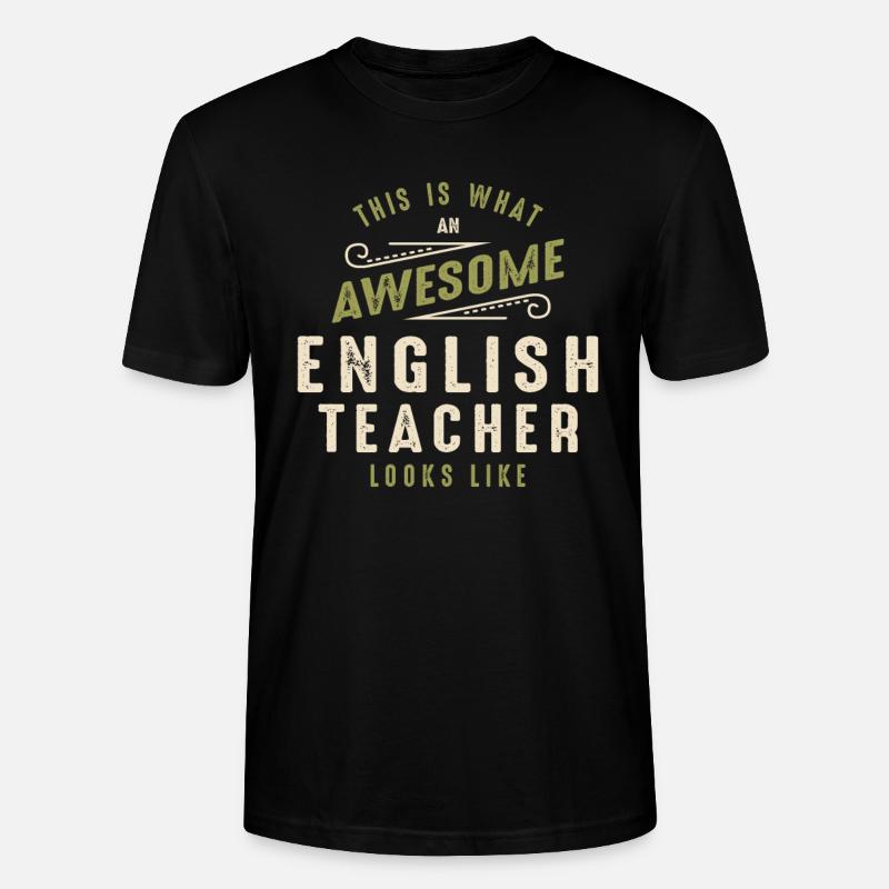 Drôle génial professeur d’anglais Profession - T-shirt bio CRAFTER Stanley Stella Unisexe - noir