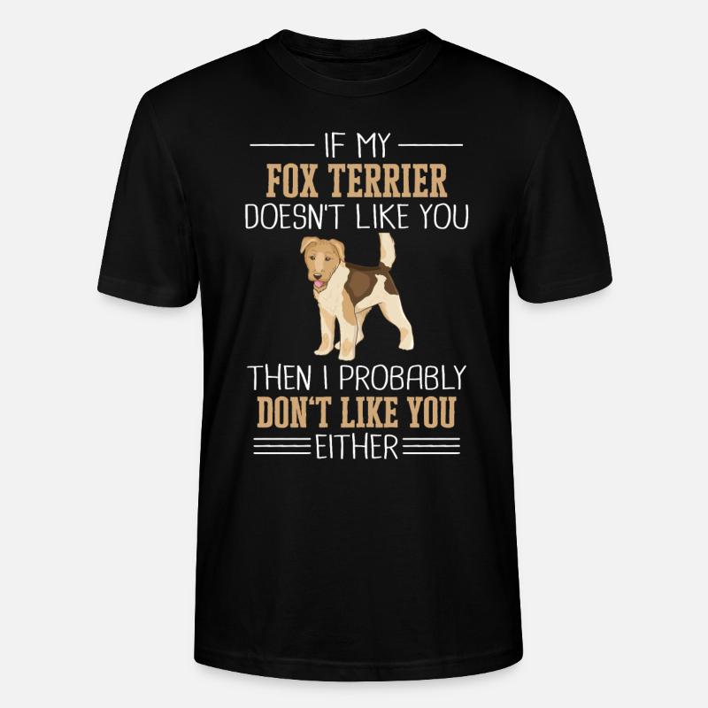Foxterrier Hund - Stanley/Stella Unisex Bio-T-Shirt CRAFTER - Schwarz