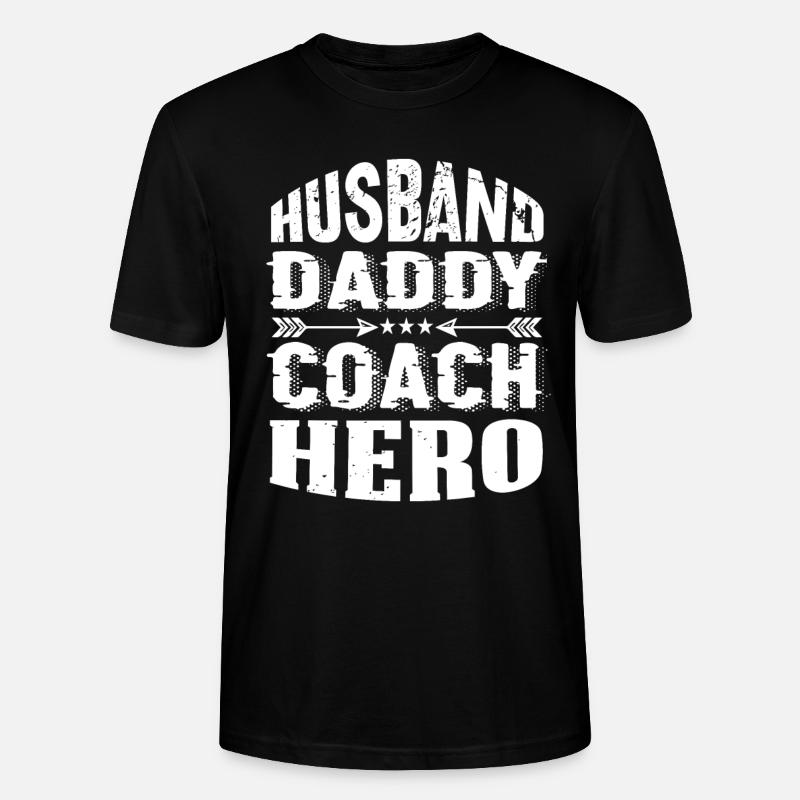 Husband Daddy Coach Hero - Stanley/Stella Unisex Bio-T-Shirt CRAFTER - Schwarz