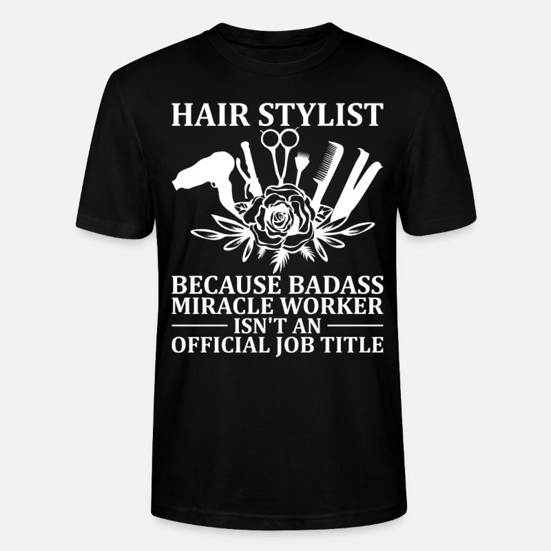 Coiffeur Barbier Coiffeur Coiffeur Barbier - T-shirt bio CRAFTER Stanley Stella Unisexe - noir