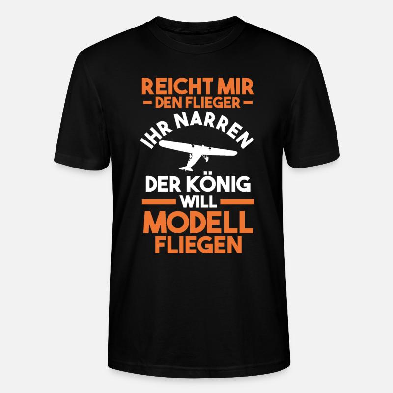 Modellflieger Modellflug Modellfliegen - Stanley/Stella Unisex Bio-T-Shirt CRAFTER - Schwarz