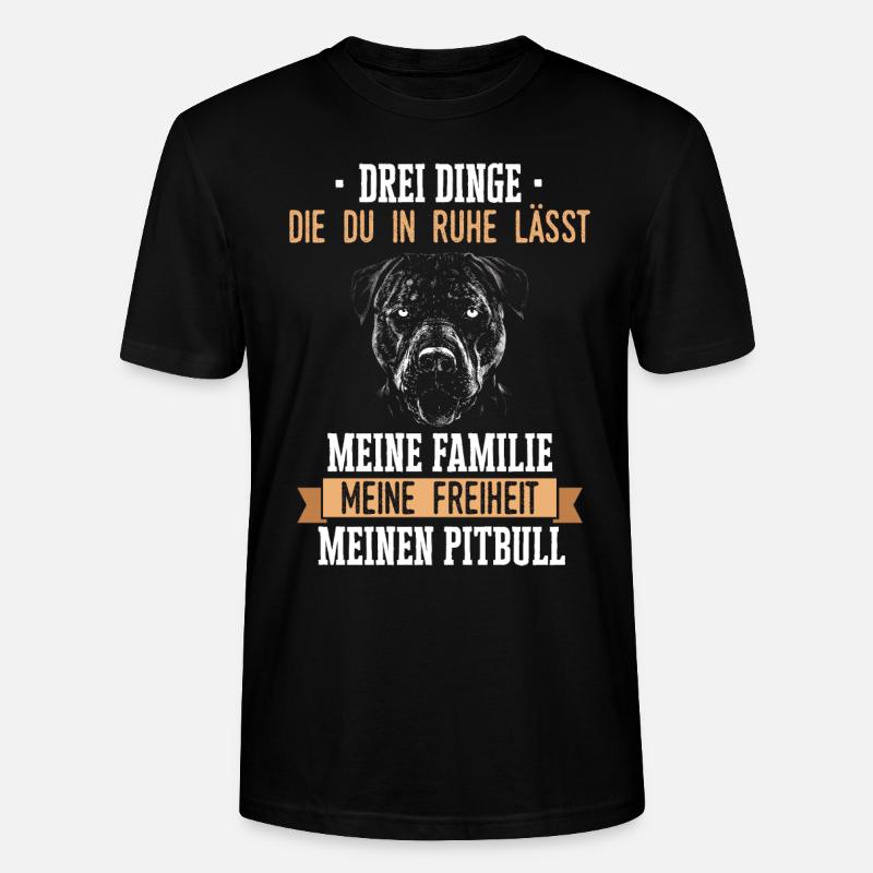 Pitbull Hund - Stanley/Stella Unisex Bio-T-Shirt CRAFTER - Schwarz