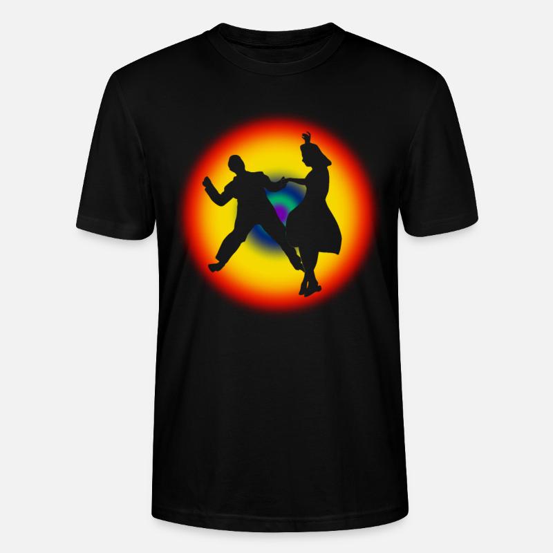 Boogie Woogie RetroTänzer Swing - Stanley/Stella Unisex Bio-T-Shirt CRAFTER - Schwarz