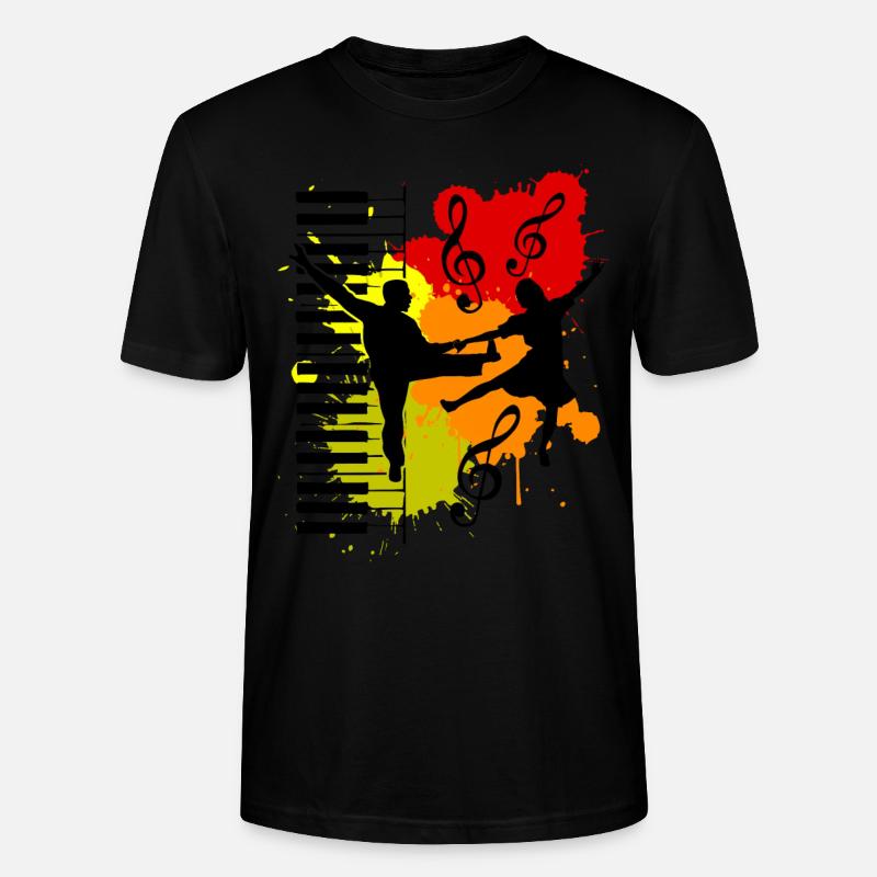 Boogie Woogie Swing Tänzer Boogie-Woogie - Stanley/Stella Unisex Bio-T-Shirt CRAFTER - Schwarz