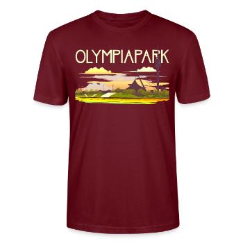 Park Munich - Stanley/Stella CRAFTER Unisex Organic T-Shirt - burgundy - Front - Alina (178cm) & Michal (187cm)