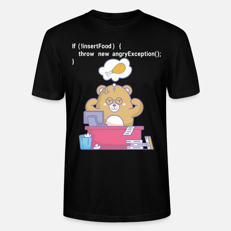 Hungrig programmieren - Stanley/Stella Unisex Bio-T-Shirt CRAFTER - Schwarz