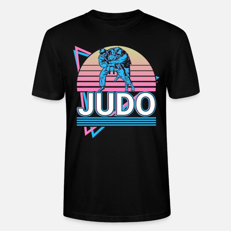 Judo Retro Geschenk - Stanley/Stella Unisex Bio-T-Shirt CRAFTER - Schwarz