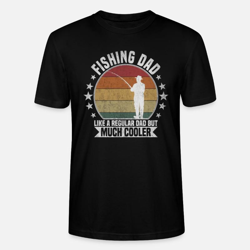 Papa pêcheur - T-shirt bio CRAFTER Stanley Stella Unisexe - noir