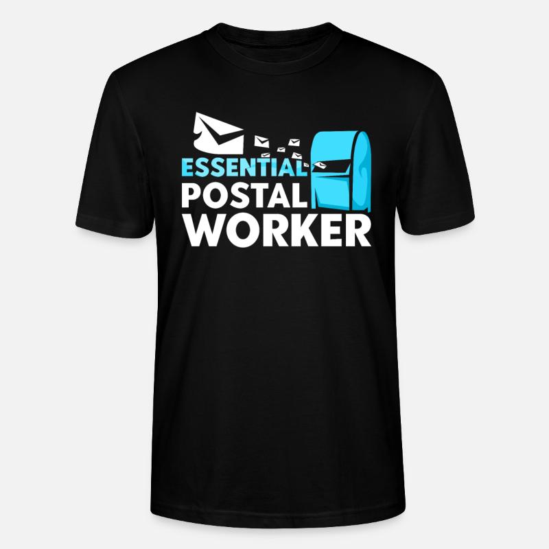 Systemrelevanter Postbote Briefträger Zusteller - Stanley/Stella Unisex Bio-T-Shirt CRAFTER - Schwarz