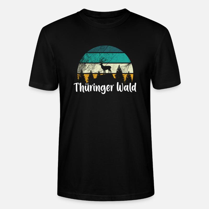 Thüringer Wald - Stanley/Stella Unisex Bio-T-Shirt CRAFTER - Schwarz