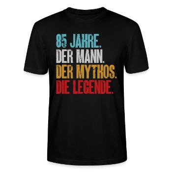 85. Geburtstag Mann Männer 85 Jahre Geschenk - Stanley/Stella Unisex Bio-T-Shirt CRAFTER - Schwarz - Vorne - Alina (178cm) & Michal (187cm)