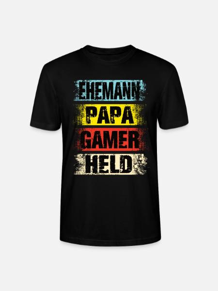 Ehemann Papa Gamer Held - Stanley/Stella Unisex Bio-T-Shirt CRAFTER - Schwarz