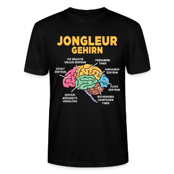Jongleur - Stanley/Stella Unisex Bio-T-Shirt CRAFTER - Schwarz - Vorne - Alina (178cm) & Michal (187cm)