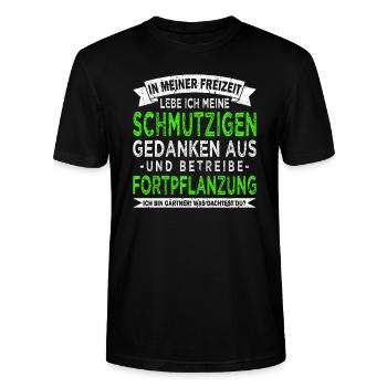 Hobbygärtner Landschaftsgärtner Gartenbau - Stanley/Stella Unisex Bio-T-Shirt CRAFTER - Schwarz - Vorne - Alina (178cm) & Michal (187cm)