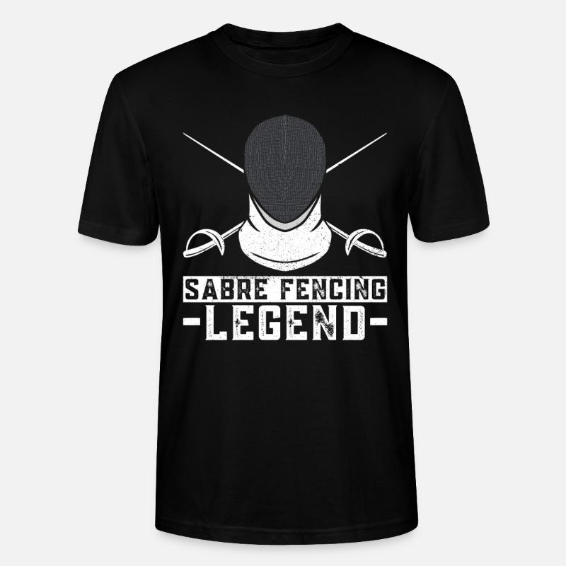 Säbelfecht-Legende - Säbelfecht-Fechter - Stanley/Stella Unisex Bio-T-Shirt CRAFTER - Schwarz
