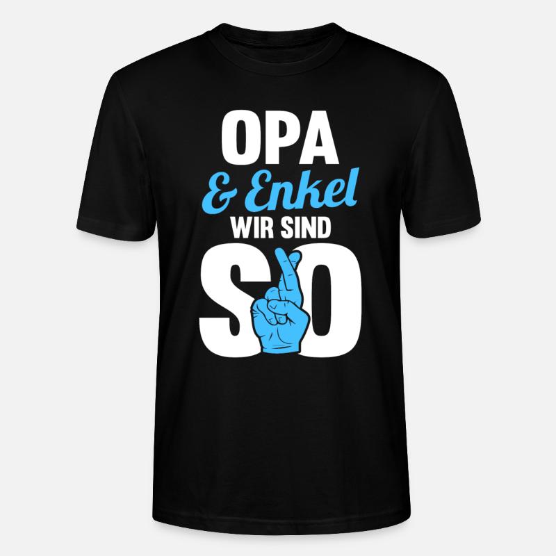 Opa und Enkel - Stanley/Stella Unisex Bio-T-Shirt CRAFTER - Schwarz