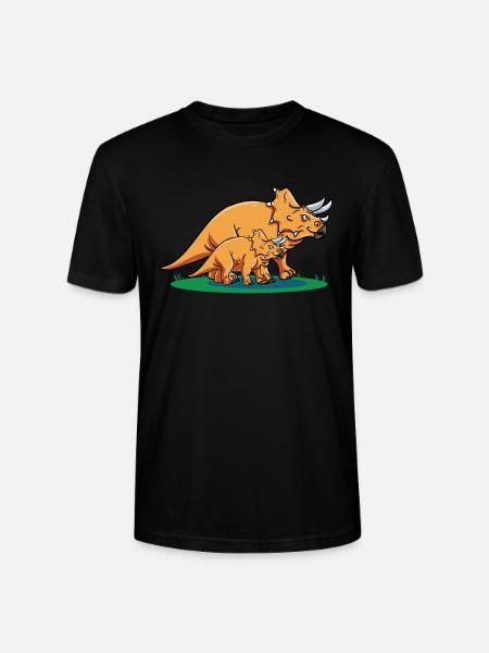 Dinosaur Triceratops Funny Dinosaur - Stanley/Stella CRAFTER Unisex Organic T-Shirt - black