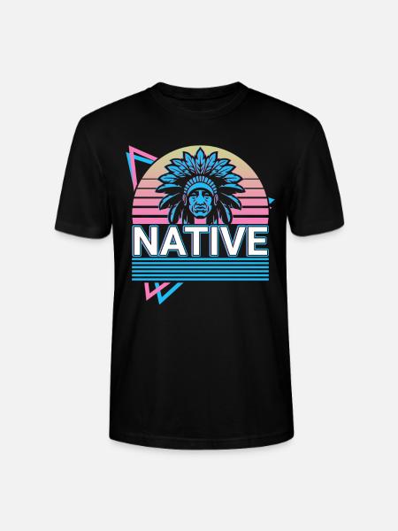 Indian Retro - Stanley/Stella CRAFTER Unisex Organic T-Shirt - black