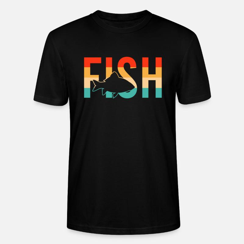 Fisch fish - Stanley/Stella Unisex Bio-T-Shirt CRAFTER - Schwarz