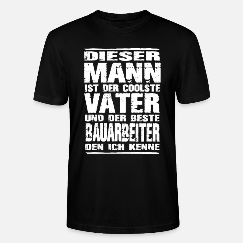 Bauarbeiter - Stanley/Stella Unisex Bio-T-Shirt CRAFTER - Schwarz