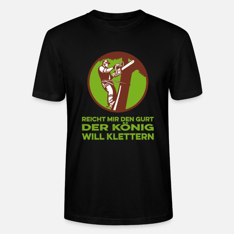 Baumklettern Baumpfleger Arborist Baumkletterer - Stanley/Stella Unisex Bio-T-Shirt CRAFTER - Schwarz