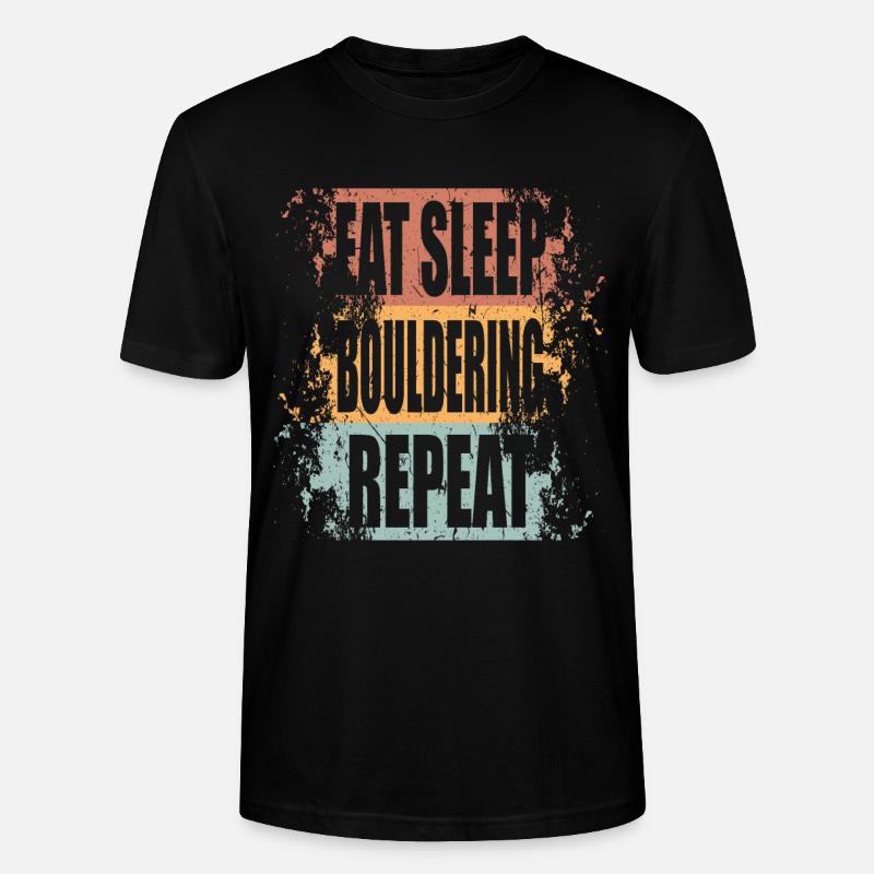 Bloc Manger Dormir Répéter - T-shirt bio CRAFTER Stanley Stella Unisexe - noir