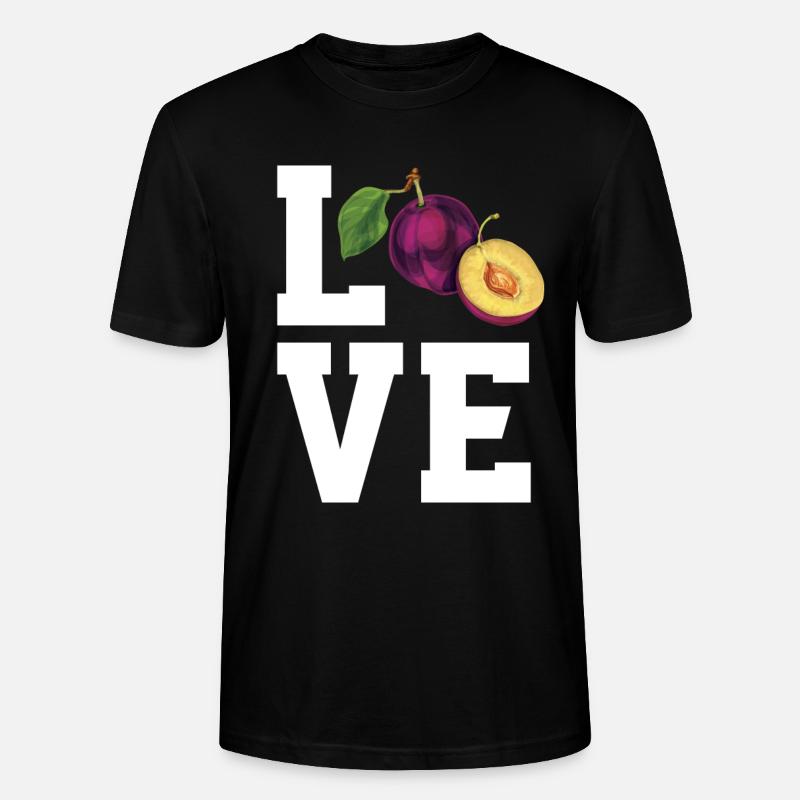 Liebe Pflaumen - Stanley/Stella Unisex Bio-T-Shirt CRAFTER - Schwarz