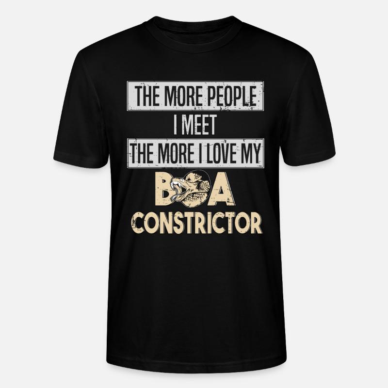 Boa Constrictor Schlange Schlangenliebe - Stanley/Stella Unisex Bio-T-Shirt CRAFTER - Schwarz