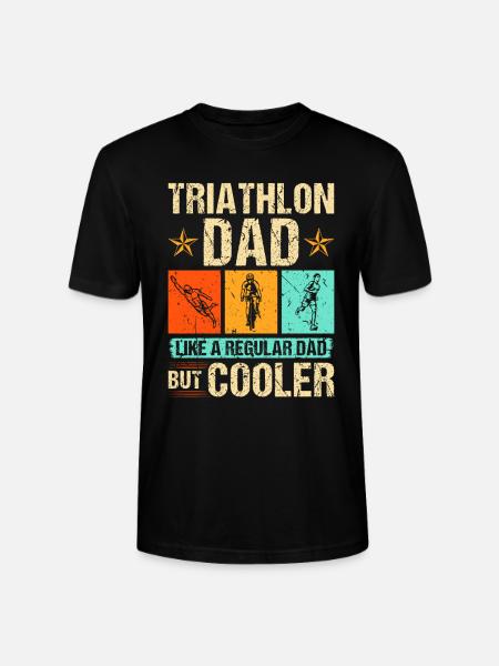 Triathlon Dad Triathlet Vater - Stanley/Stella Unisex Bio-T-Shirt CRAFTER - Schwarz