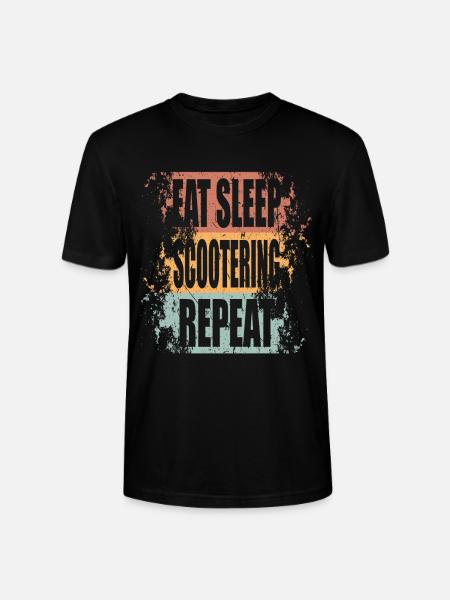 ScooterIng Manger Dormir Répéter - T-shirt bio CRAFTER Stanley Stella Unisexe - noir