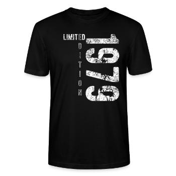 Limited Edition 1979 Geburtstag Jahrgang 1979 - Stanley/Stella Unisex Bio-T-Shirt CRAFTER - Schwarz - Vorne - Alina (178cm) & Michal (187cm)