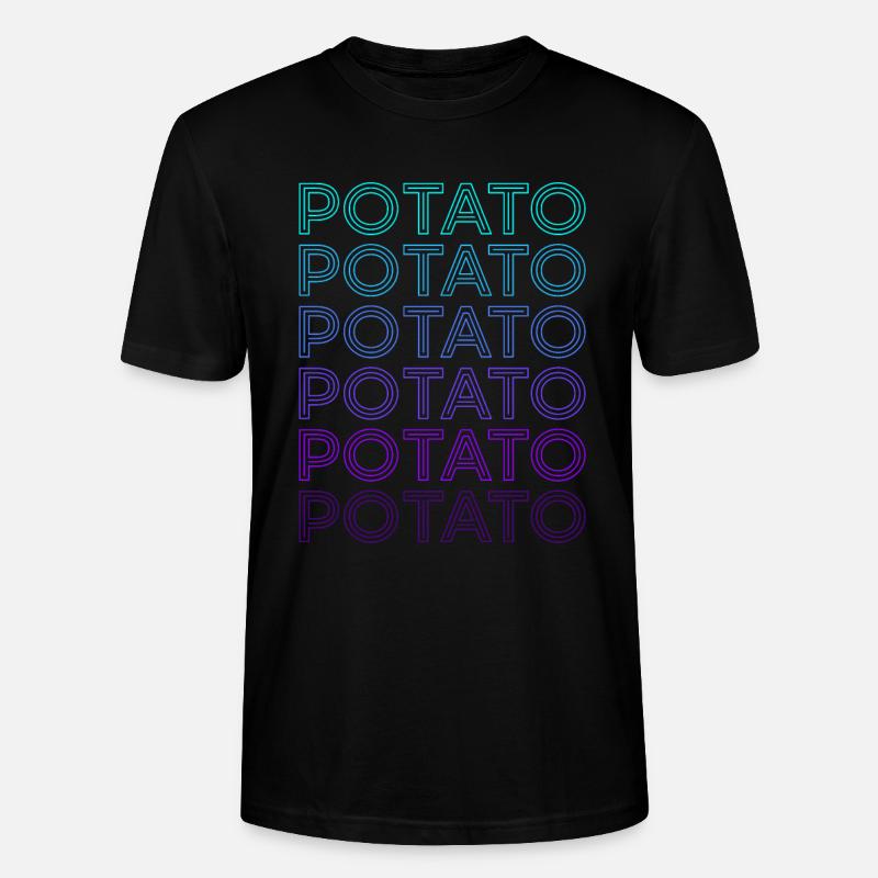 Pomme de terre rétro - T-shirt bio CRAFTER Stanley Stella Unisexe - noir