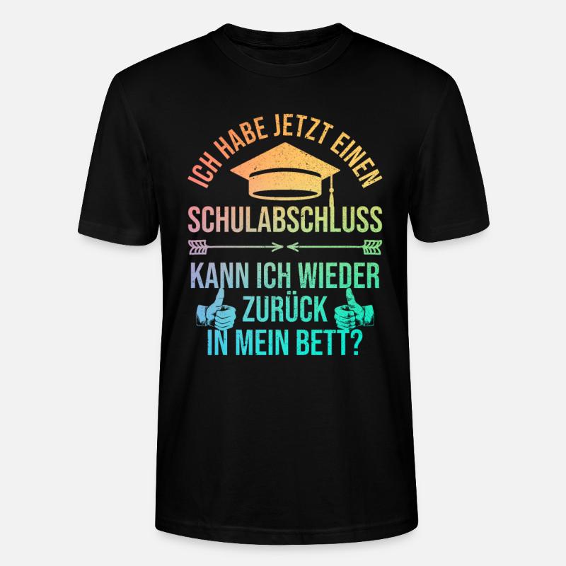 Abschlussgeschenk Abschluss Schulabschluss Abi - Stanley/Stella Unisex Bio-T-Shirt CRAFTER - Schwarz