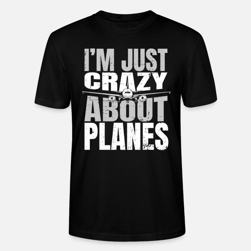 Pilot Flugzeug Piloten Luftfahrt - Stanley/Stella Unisex Bio-T-Shirt CRAFTER - Schwarz
