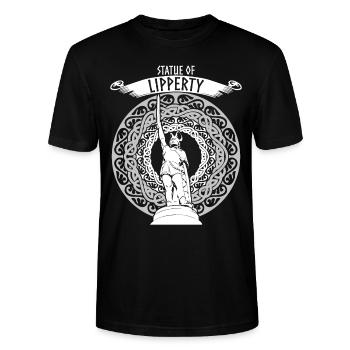 Hermannsdenkmal Statue of Lipperty Lippe - Stanley/Stella Unisex Bio-T-Shirt CRAFTER - Schwarz - Vorne - Alina (178cm) & Michal (187cm)