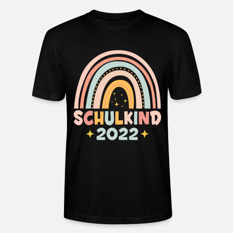 Bunter Regenbogen Schulkind 2022 - Stanley/Stella Unisex Bio-T-Shirt CRAFTER - Schwarz