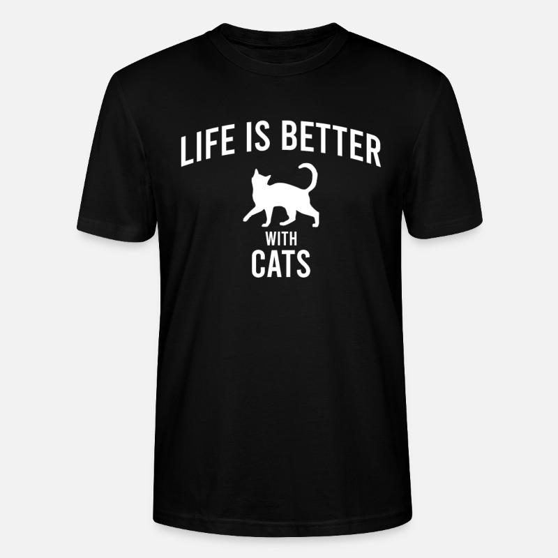 Katze Spruch - Stanley/Stella Unisex Bio-T-Shirt CRAFTER - Schwarz