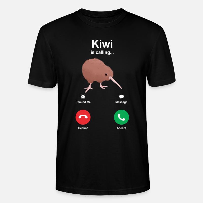 Kiwi bird calling gift - Stanley/Stella CRAFTER Unisex Organic T-Shirt - black