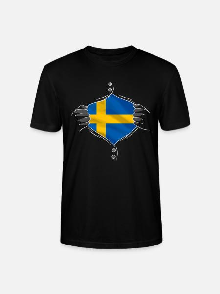 Sweden flag proud - Stanley/Stella Unisex Bio-T-Shirt CRAFTER - Schwarz