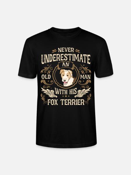 Fox Terrier Dog - Stanley/Stella CRAFTER Unisex Organic T-Shirt - black