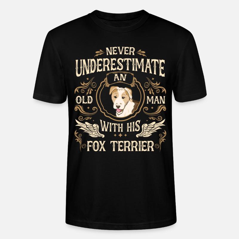 Chien Fox Terrier - T-shirt bio CRAFTER Stanley Stella Unisexe - noir