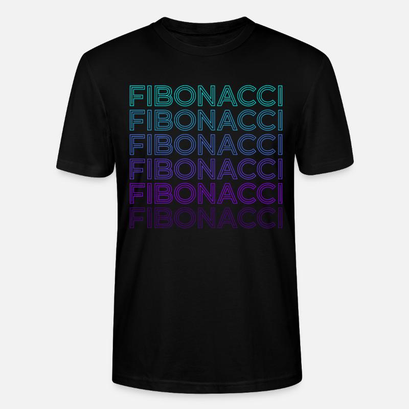 Fibonacci Spiral Fibonacci Sequence Retro - Stanley/Stella CRAFTER Unisex Organic T-Shirt - black
