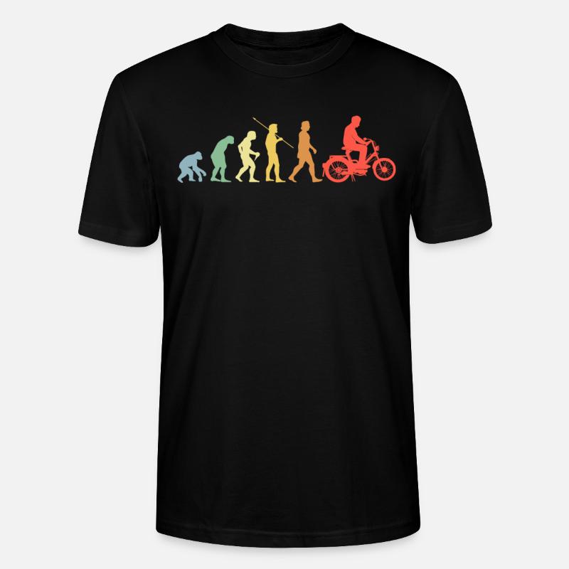 Mofa Evolution Retro Moped Mofafahrer - Stanley/Stella Unisex Bio-T-Shirt CRAFTER - Schwarz