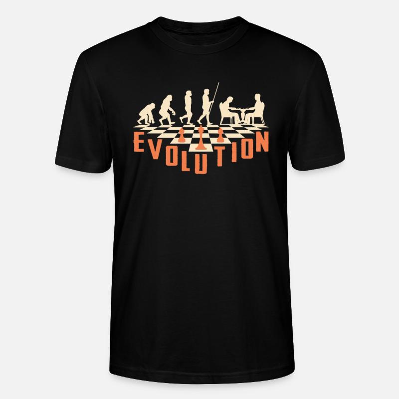 Die Evolution des Schachs - Stanley/Stella Unisex Bio-T-Shirt CRAFTER - Schwarz